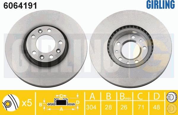 Girling 6064191 - Kočioni disk www.molydon.hr