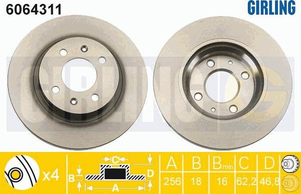 Girling 6064311 - Kočioni disk www.molydon.hr