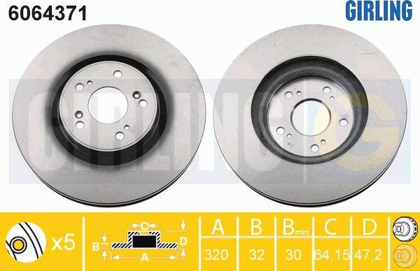 Girling 6064371 - Kočioni disk www.molydon.hr