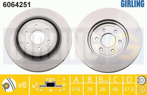 Girling 6064251 - Kočioni disk www.molydon.hr