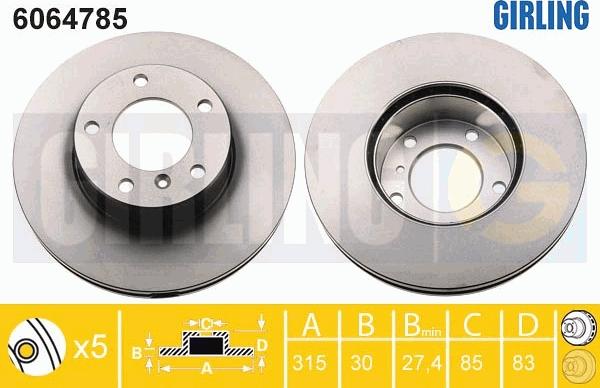 Girling 6064785 - Kočioni disk www.molydon.hr