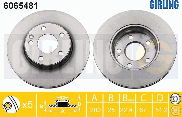 Girling 6065481 - Kočioni disk www.molydon.hr