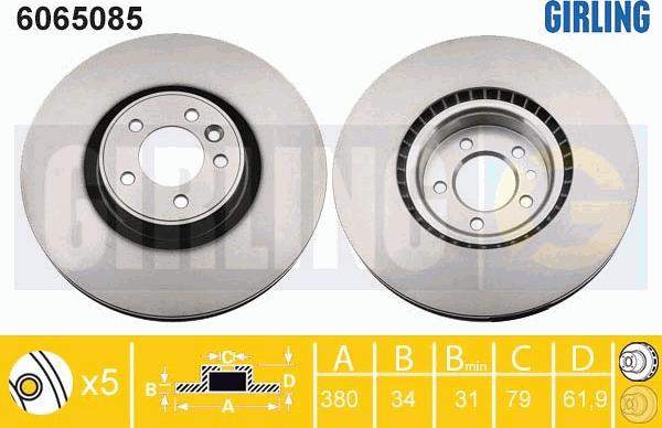 Girling 6065085 - Kočioni disk www.molydon.hr