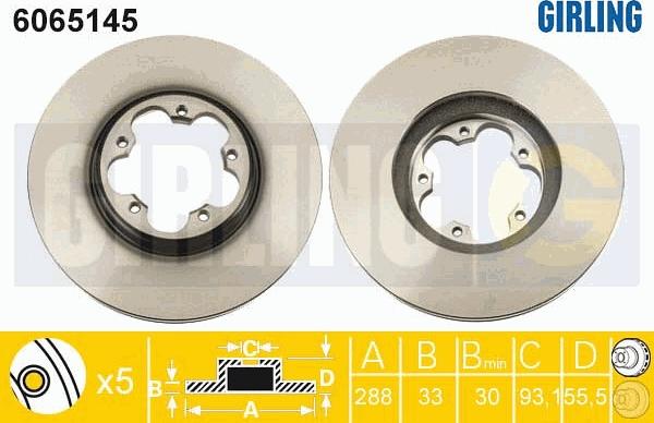 Girling 6065145 - Kočioni disk www.molydon.hr