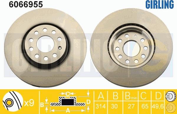 Girling 6066955 - Kočioni disk www.molydon.hr