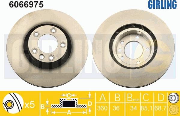 Girling 6066975 - Kočioni disk www.molydon.hr