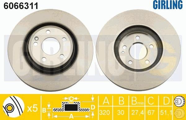 Girling 6066311 - Kočioni disk www.molydon.hr