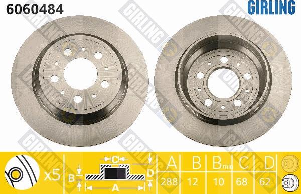 Girling 6060484 - Kočioni disk www.molydon.hr