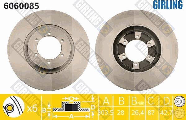 Girling 6060085 - Kočioni disk www.molydon.hr