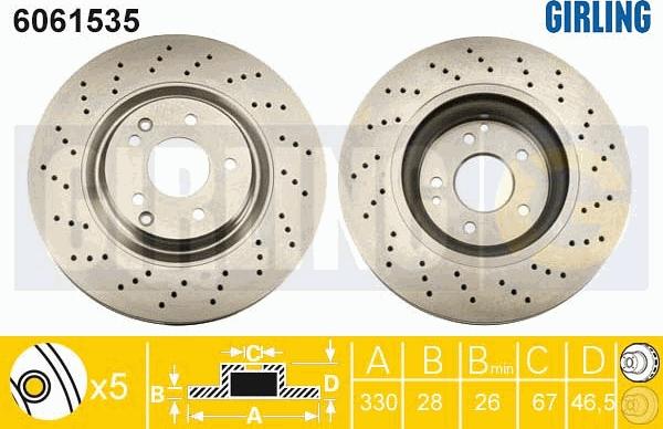 Girling 6061535 - Kočioni disk www.molydon.hr