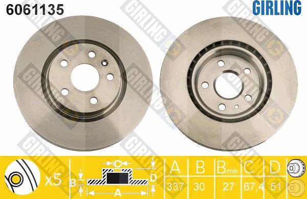 Girling 6061135 - Kočioni disk www.molydon.hr