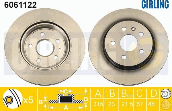 Girling 6061122 - Kočioni disk www.molydon.hr