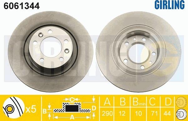 Girling 6061344 - Kočioni disk www.molydon.hr