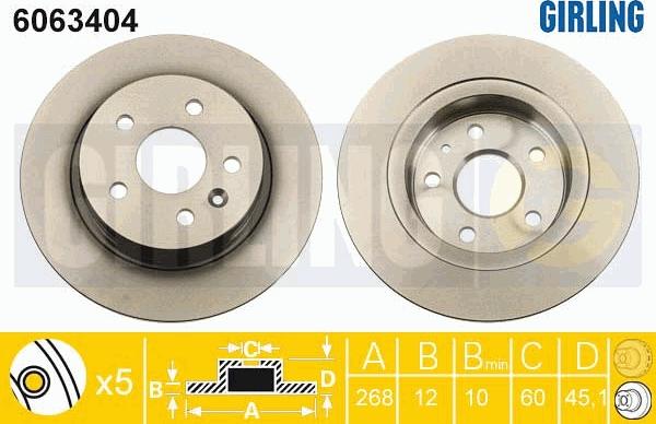 Girling 6063404 - Kočioni disk www.molydon.hr