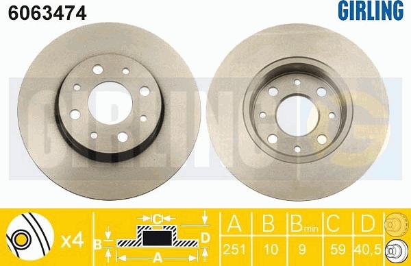 Girling 6063474 - Kočioni disk www.molydon.hr