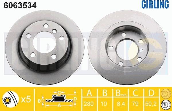 Girling 6063534 - Kočioni disk www.molydon.hr