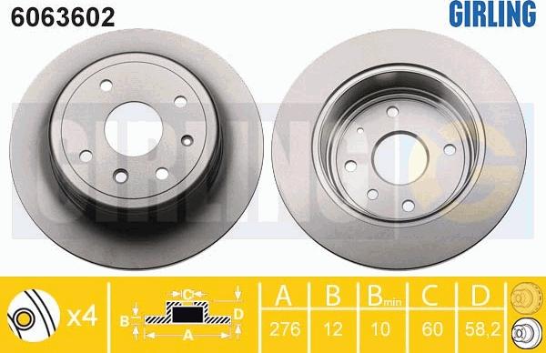 Girling 6063602 - Kočioni disk www.molydon.hr