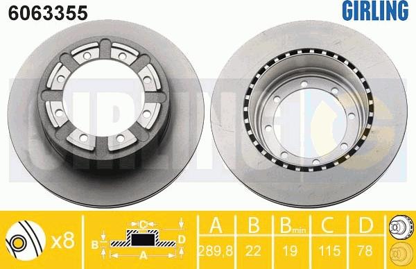 Girling 6063355 - Kočioni disk www.molydon.hr