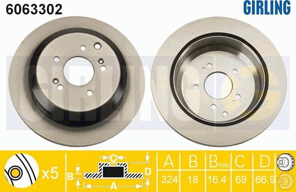 Girling 6063302 - Kočioni disk www.molydon.hr