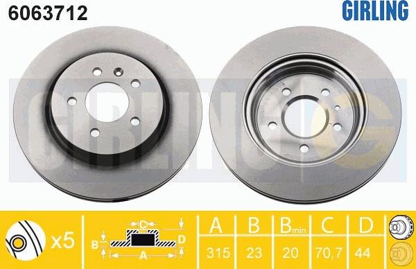 Girling 6063712 - Kočioni disk www.molydon.hr