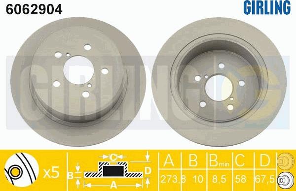 Girling 6062904 - Kočioni disk www.molydon.hr