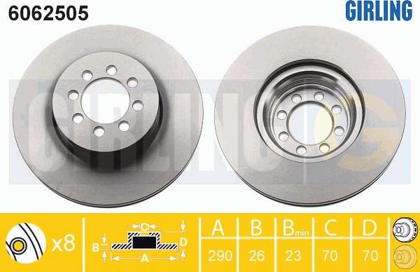 Girling 6062505 - Kočioni disk www.molydon.hr