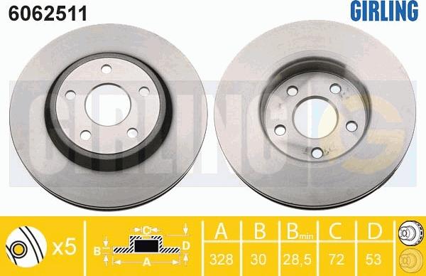 Girling 6062511 - Kočioni disk www.molydon.hr