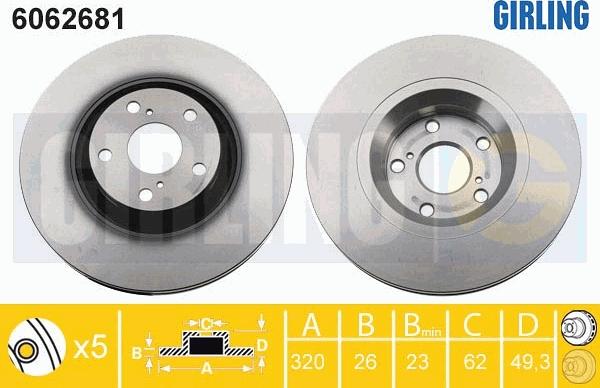 Girling 6062681 - Kočioni disk www.molydon.hr