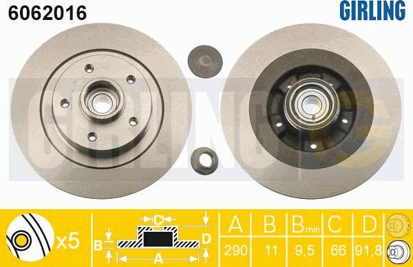 Girling 6062016 - Kočioni disk www.molydon.hr