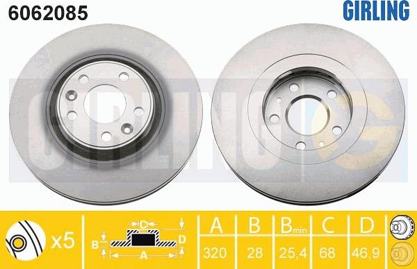 Girling 6062085 - Kočioni disk www.molydon.hr