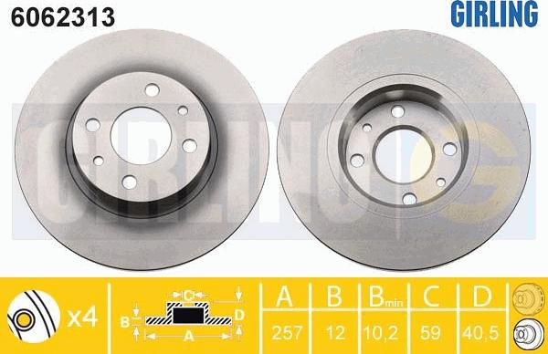 Girling 6062313 - Kočioni disk www.molydon.hr