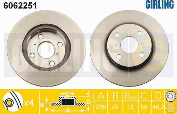 Girling 6062251 - Kočioni disk www.molydon.hr