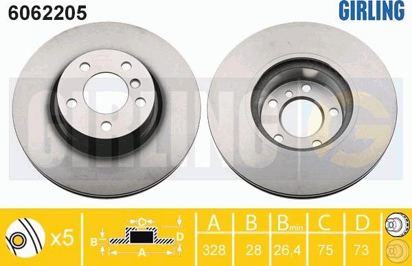 Girling 6062205 - Kočioni disk www.molydon.hr