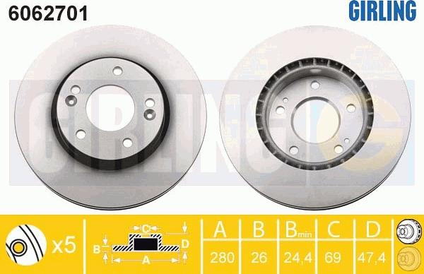 Girling 6062701 - Kočioni disk www.molydon.hr