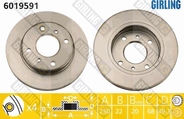 Girling 6019591 - Kočioni disk www.molydon.hr