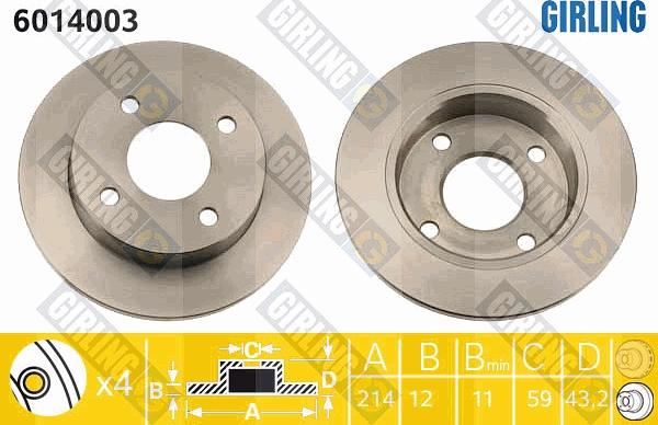 Girling 6014003 - Kočioni disk www.molydon.hr