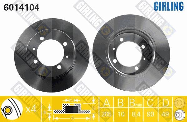 Girling 6014104 - Kočioni disk www.molydon.hr