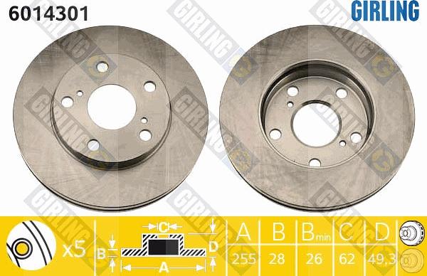 Girling 6014301 - Kočioni disk www.molydon.hr