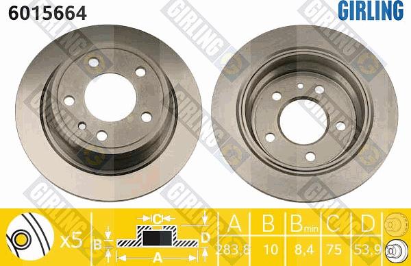 Girling 6015664 - Kočioni disk www.molydon.hr