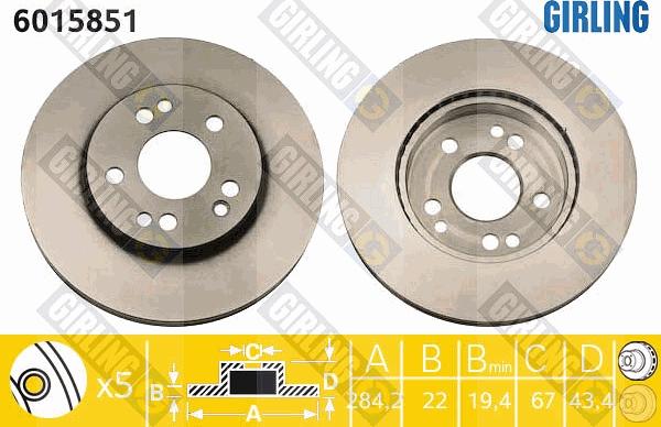 Girling 6015851 - Kočioni disk www.molydon.hr