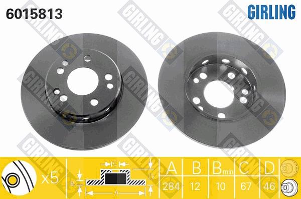 Girling 6015813 - Kočioni disk www.molydon.hr