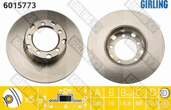 Girling 6015773 - Kočioni disk www.molydon.hr