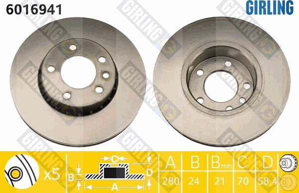 Girling 6016941 - Kočioni disk www.molydon.hr