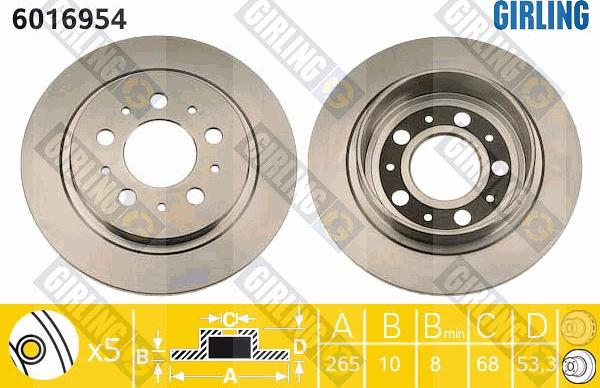 Girling 6016954 - Kočioni disk www.molydon.hr