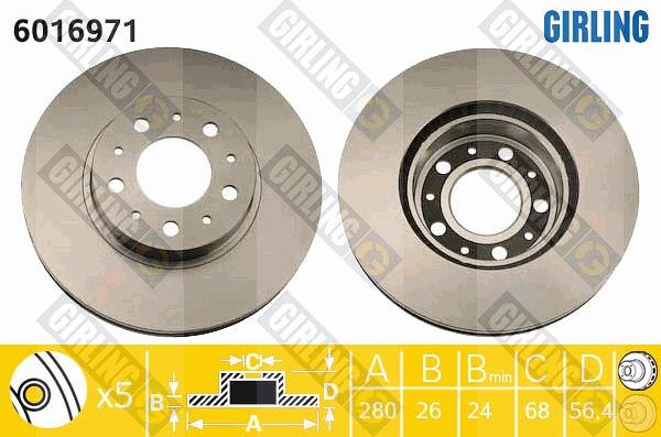 Girling 6016971 - Kočioni disk www.molydon.hr