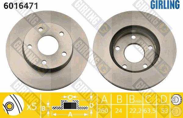 Girling 6016471 - Kočioni disk www.molydon.hr