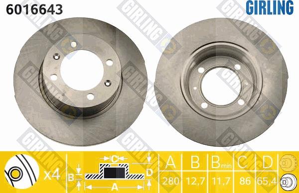 Girling 6016643 - Kočioni disk www.molydon.hr