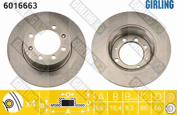 Girling 6016663 - Kočioni disk www.molydon.hr