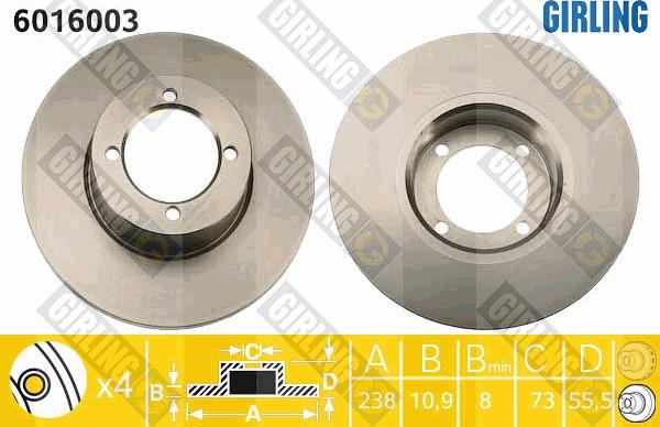 Girling 6016003 - Kočioni disk www.molydon.hr