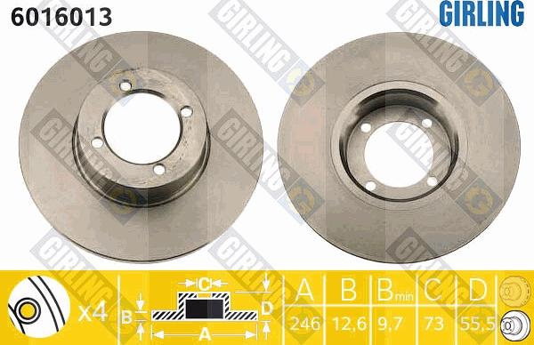 Girling 6016013 - Kočioni disk www.molydon.hr